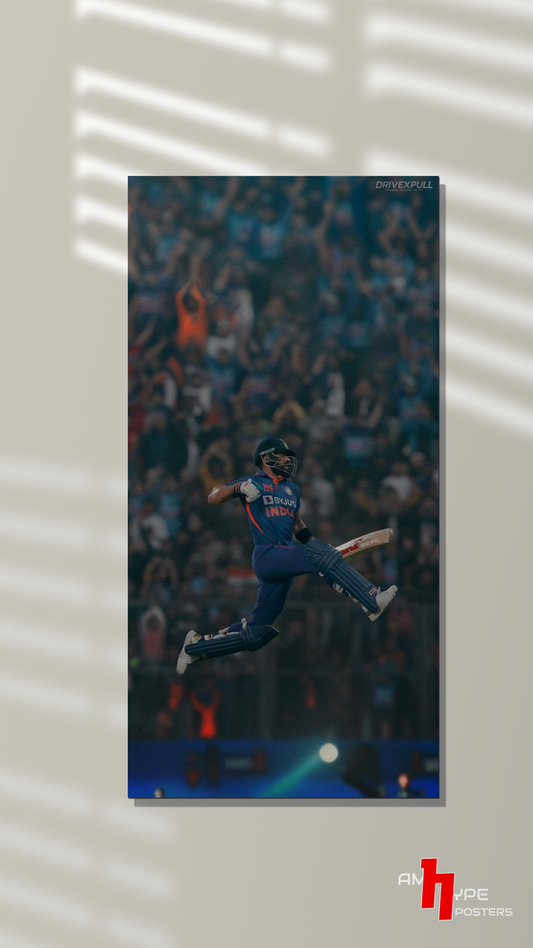 King Kohli | Cricket | Wall Posters | A3 | A4 | Metal