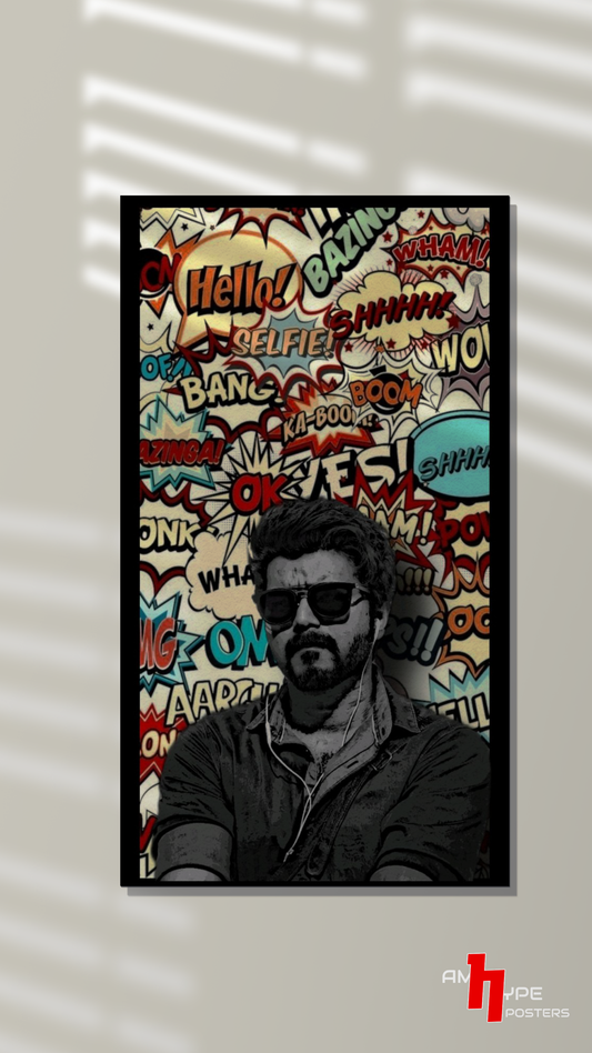 Thalapathi Vijay | Movies | Wall Posters | A3 | A4 | Metal