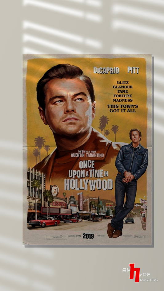 Once Upon A Time In Hollywood | Movies | Wall Posters | A3 | A4 | Metal