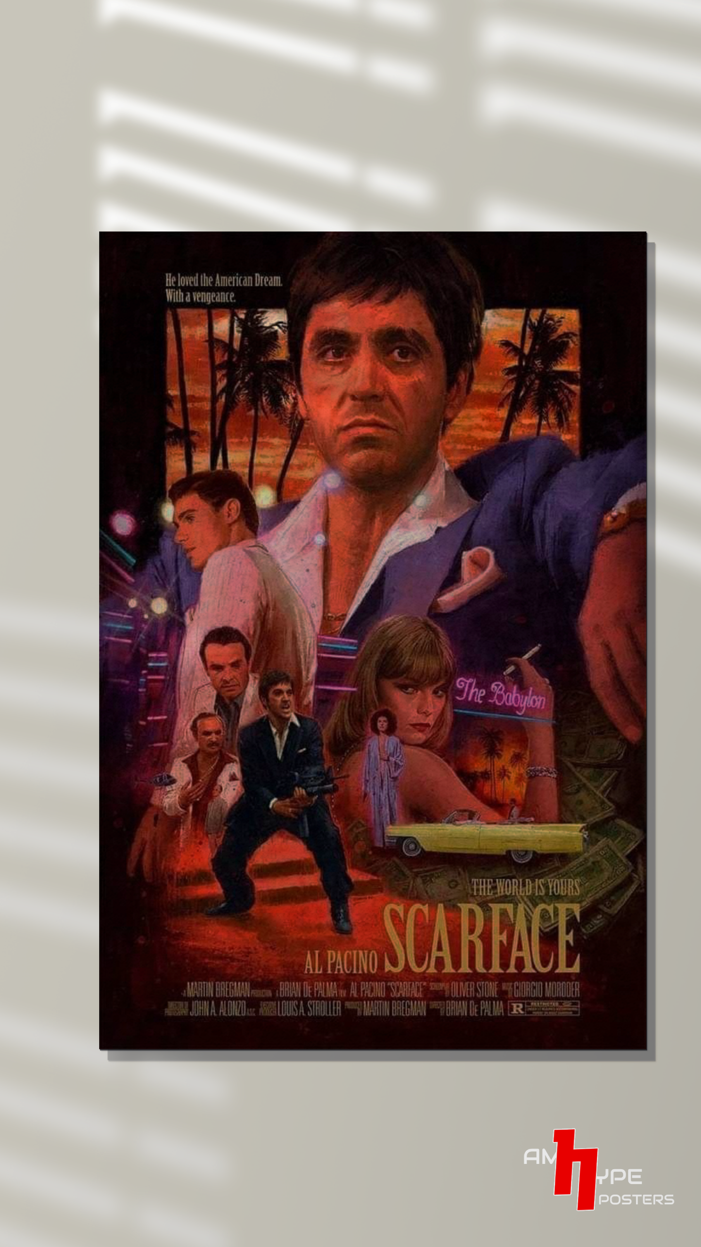 Scarface | Movies | Wall Posters | A3 | A4 | Metal