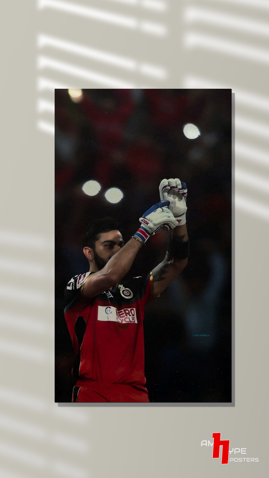 King Kohli | Cricket | Wall Posters | A3 | A4 | Metal