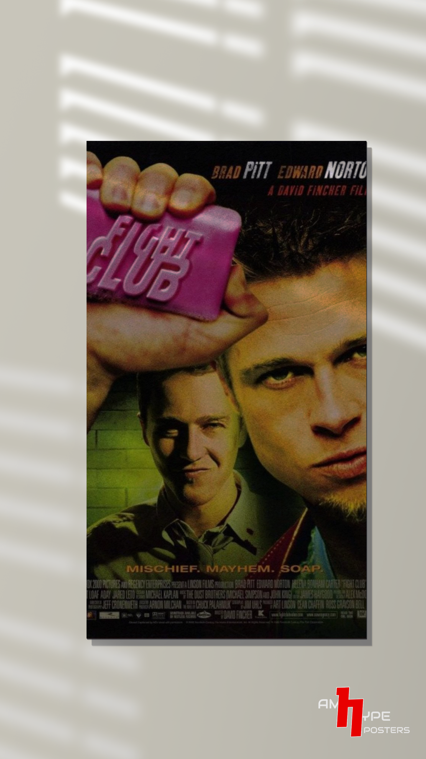 Fight Club | Movies | Wall Posters | A3 | A4 | Metal