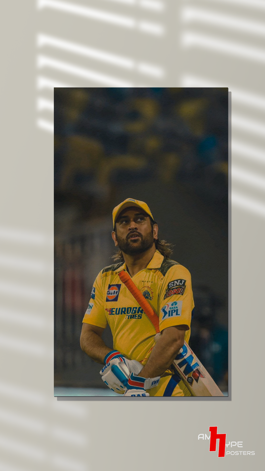 Thala M S Dhoni | Cricket | Wall Posters | A3 | A4 | Metal