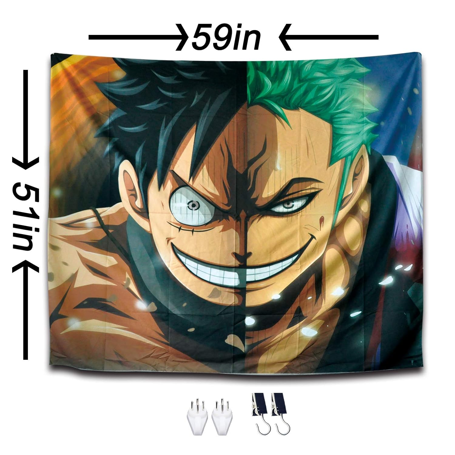 Amhype One Piece Tapestry for Room Decor Boys Bedroom Wall Decor (One Piece 3, 59in51(in)) - amhype