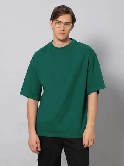 Amhype plain oversize T-shirt 240 GSM | Drop Shoulder | 100% Cotton | Super Combed | Pre Shrunk | Unisex Regular Fit - amhype