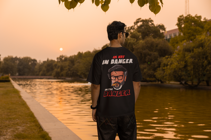 Im Not In Danger Im The Danger Rajinikanth Oversized T-Shirt | One Name One Sun by AmHype