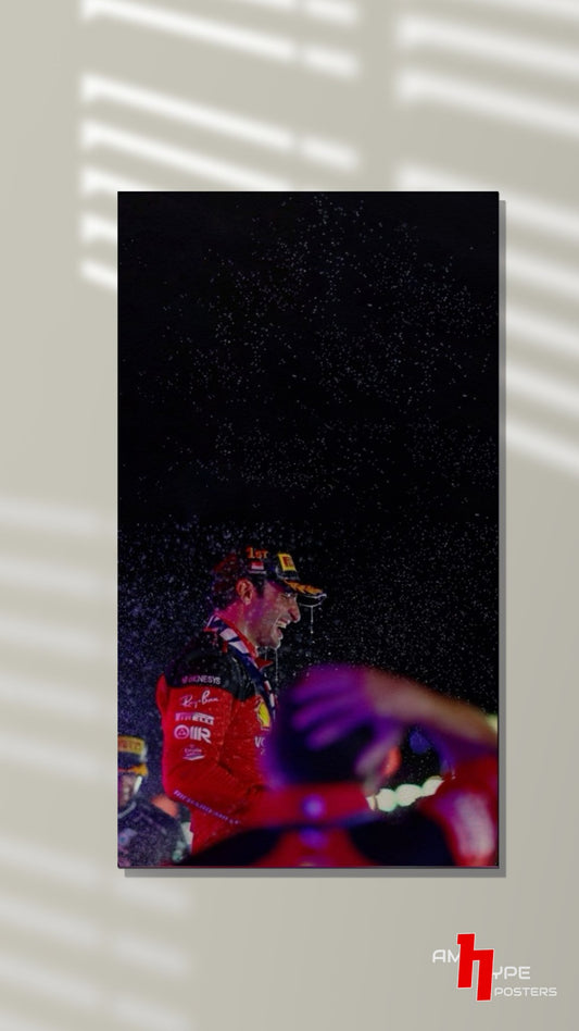 Carlos sainz | Smooth Operator | F1 | Ferrari | Wall Posters | A3 | A4 | Metal - amhype