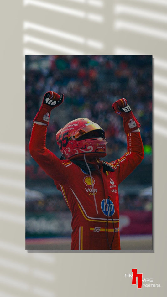 Carlos sainz | Smooth Operator | F1 | Ferrari | Wall Posters | A3 | A4 | Metal - amhype