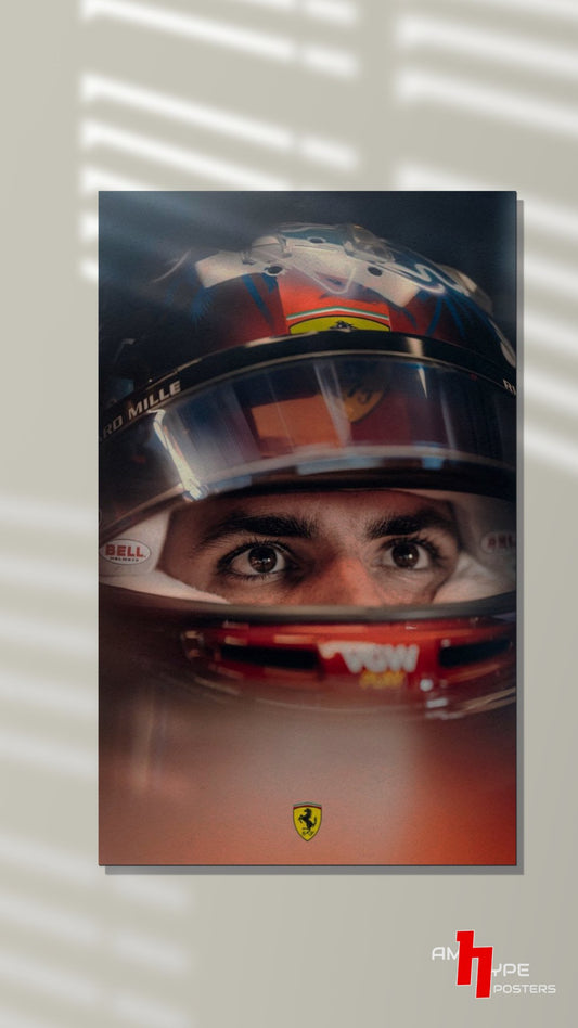 Carlos sainz | Smooth Operator | F1 | Ferrari | Wall Posters | A3 | A4 | Metal - amhype