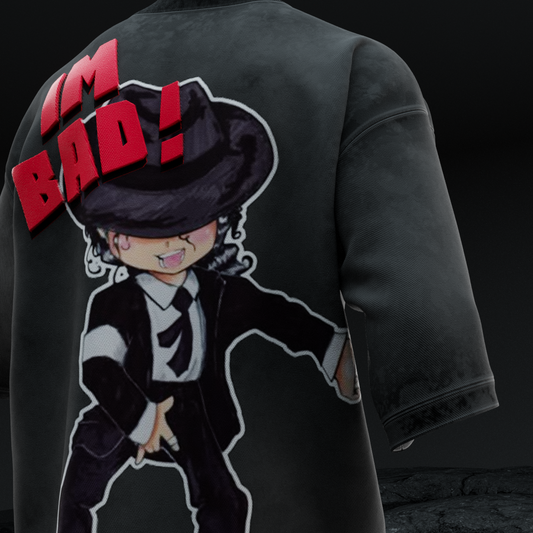 Michael Jackson I'm Bad Acid Wash Oversized Tee | amhype