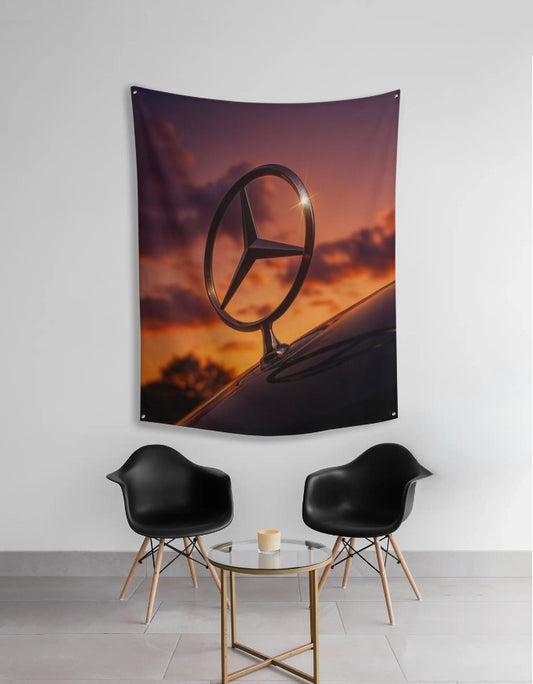 Mercedes-Benz Tapestry – Aesthetic Evening Car Wall Art by AmHype - amhype