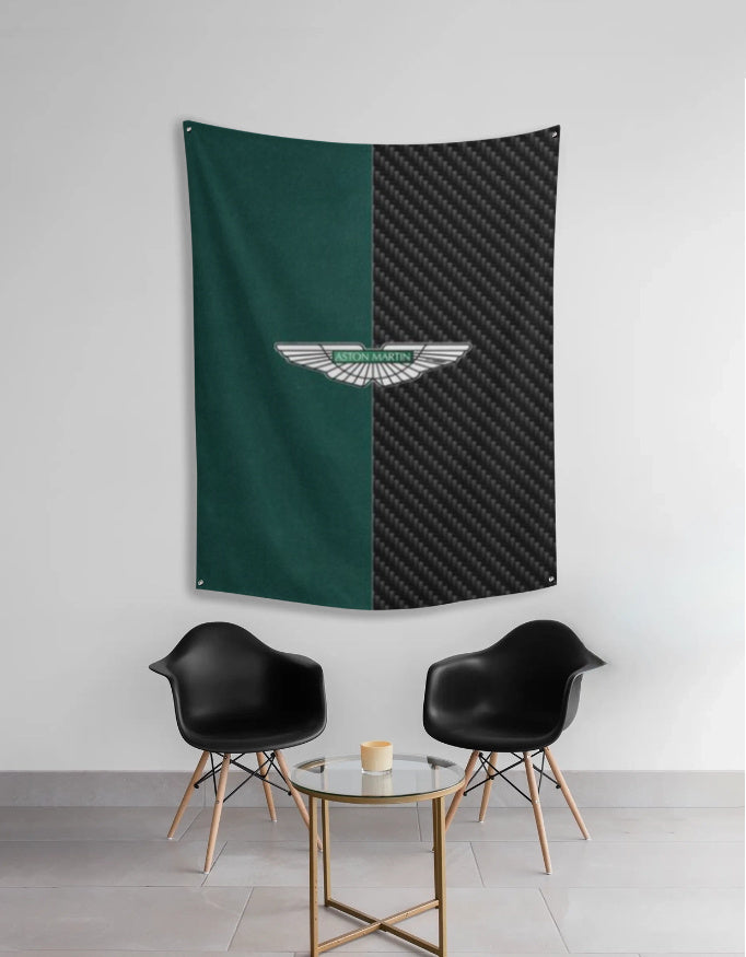 Aston Martin Logo Tapestry | Luxury Car Wall Art by AmHype - amhype