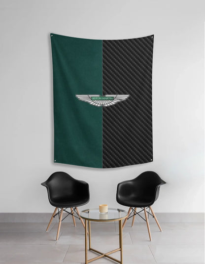 Aston Martin Logo Tapestry | Luxury Car Wall Art by AmHype - amhype