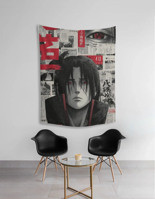 Itachi Uchiha Tapestry – Aesthetic Anime Wall Art | Naruto-Inspired Decor by AmHype - amhype