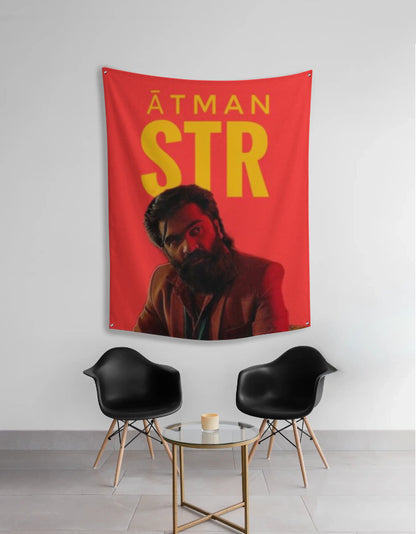 Atman STR Wall Tapestry – Bold Cinema-Inspired Fan Decor - amhype
