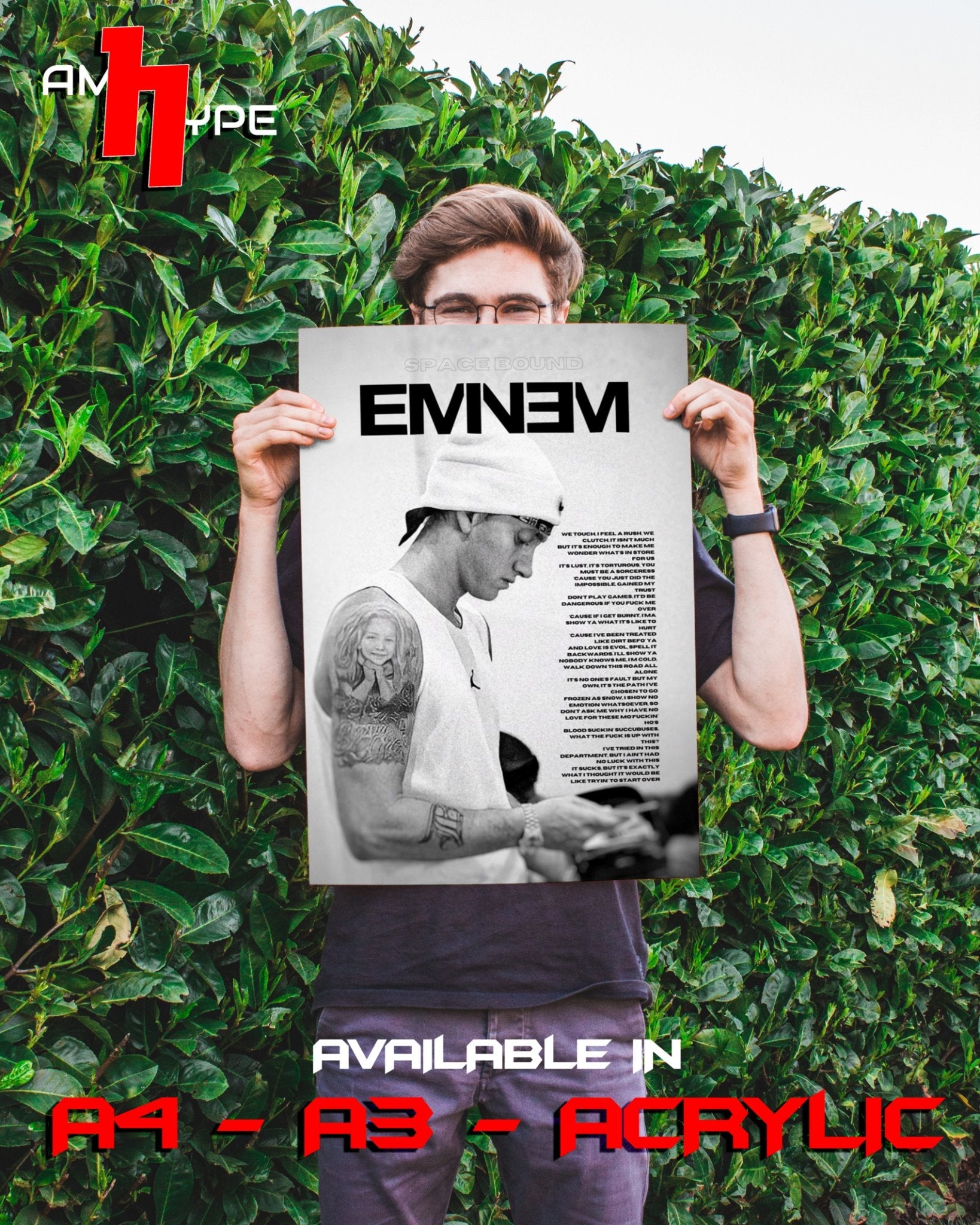 Eminem Posters | Wall Posters | A3 | A4 | Acrylic - amhype