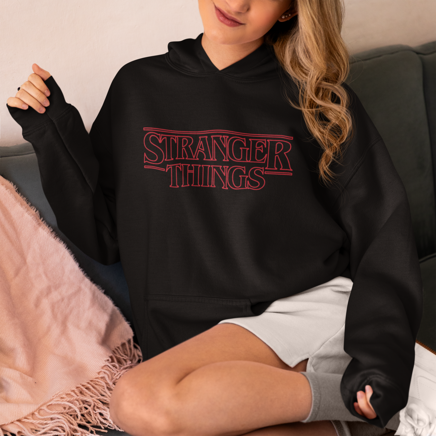 Stranger Things Oversized Hoodie – Official-Inspired Graphic | AmHype Premium 400 GSM Unisex Cotton