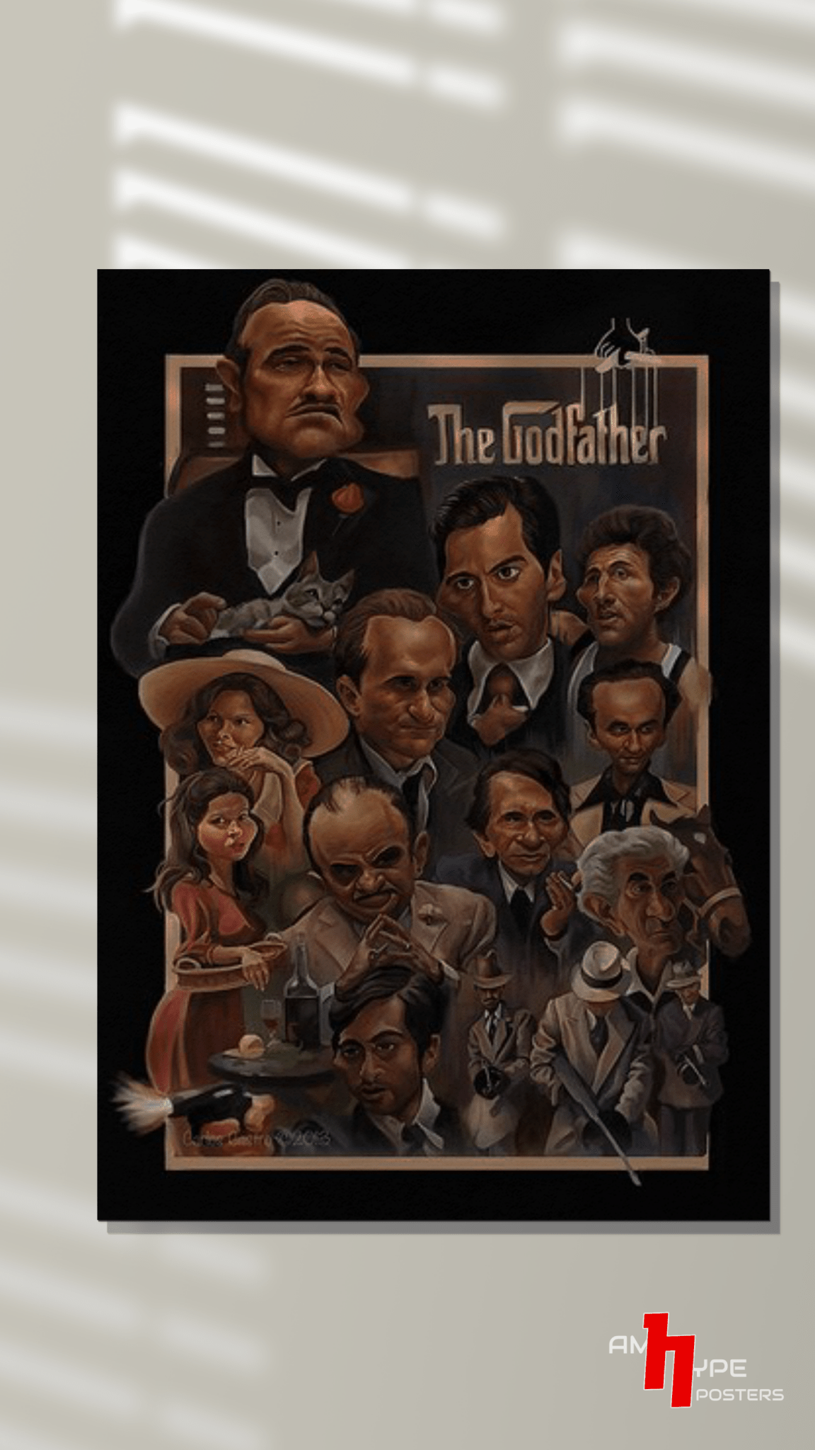 GodFather | Movies | Wall Posters | A3 | A4 | Metal - amhype