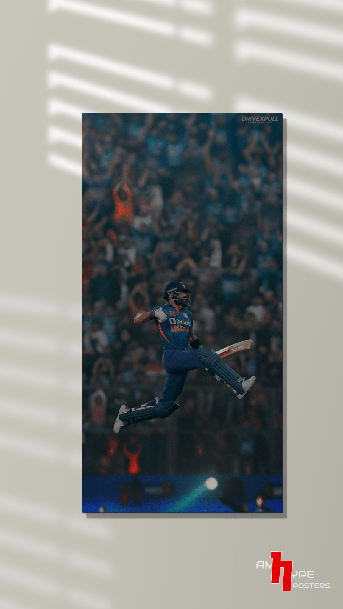 King Kohli | Cricket | Wall Posters | A3 | A4 | Metal - amhype