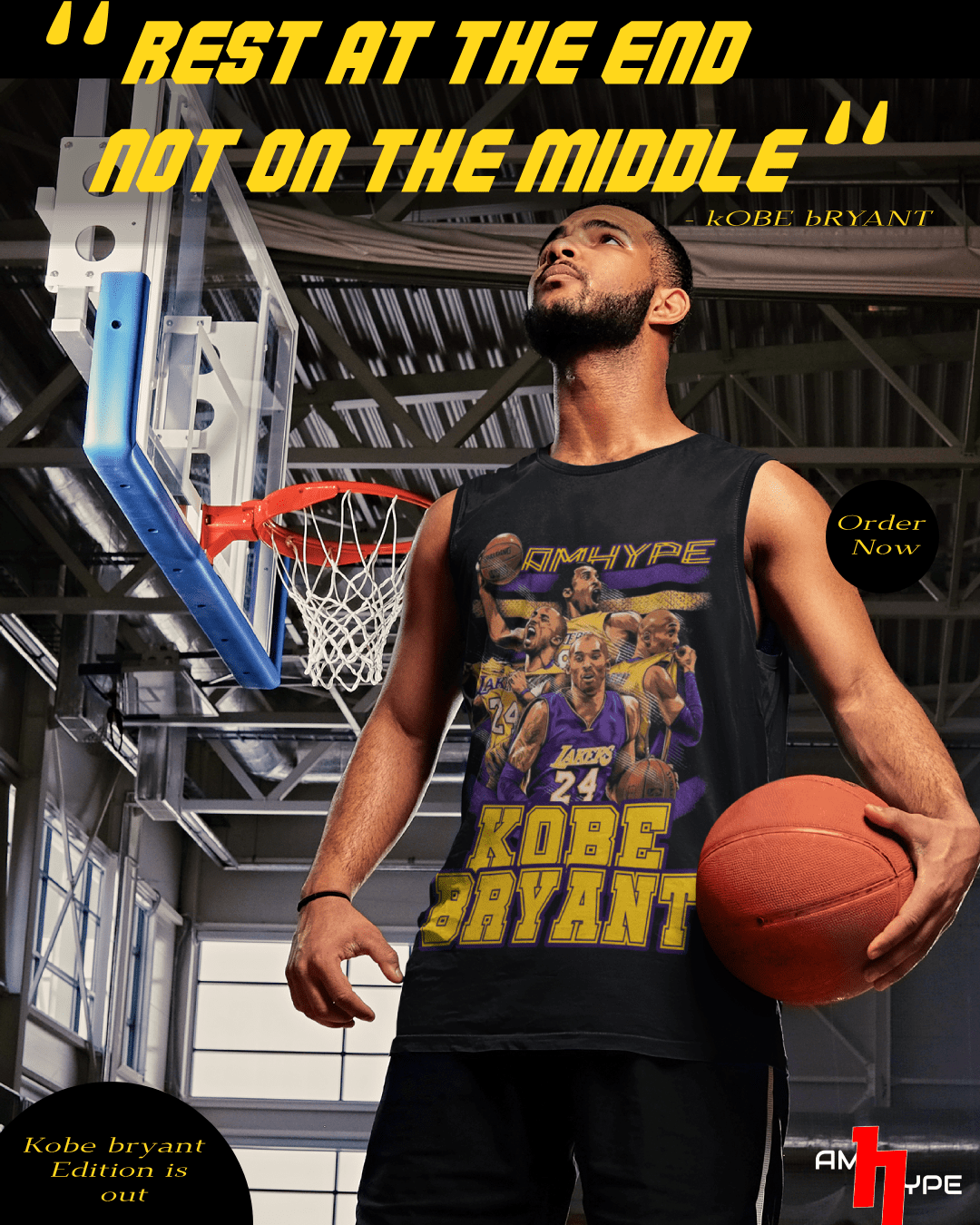 Kobe Bryant Sleeveless Tshirt | Kobe Bryant | Premium | 100% Cotton | Amhype - amhype