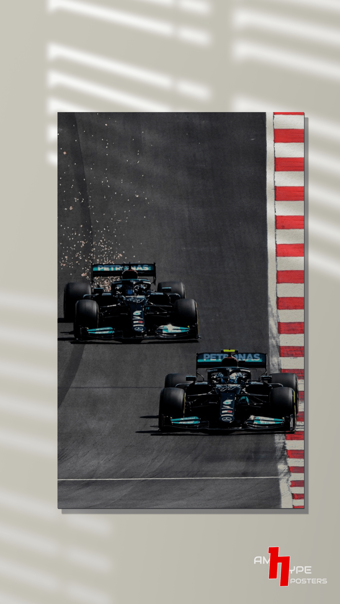 Mercedes | F1 | Sir Lewis hamilton | Valtteri Bottas | Wall Posters | A3 | A4 | Metal - amhype