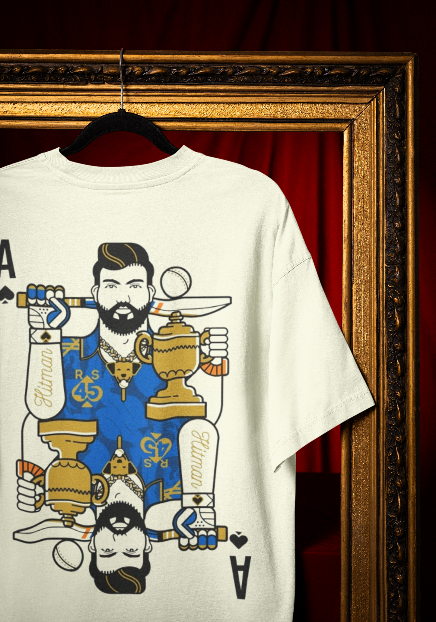 Rohit Sharma Hitman 45 Ace Oversized Tee | Cricket | amhype