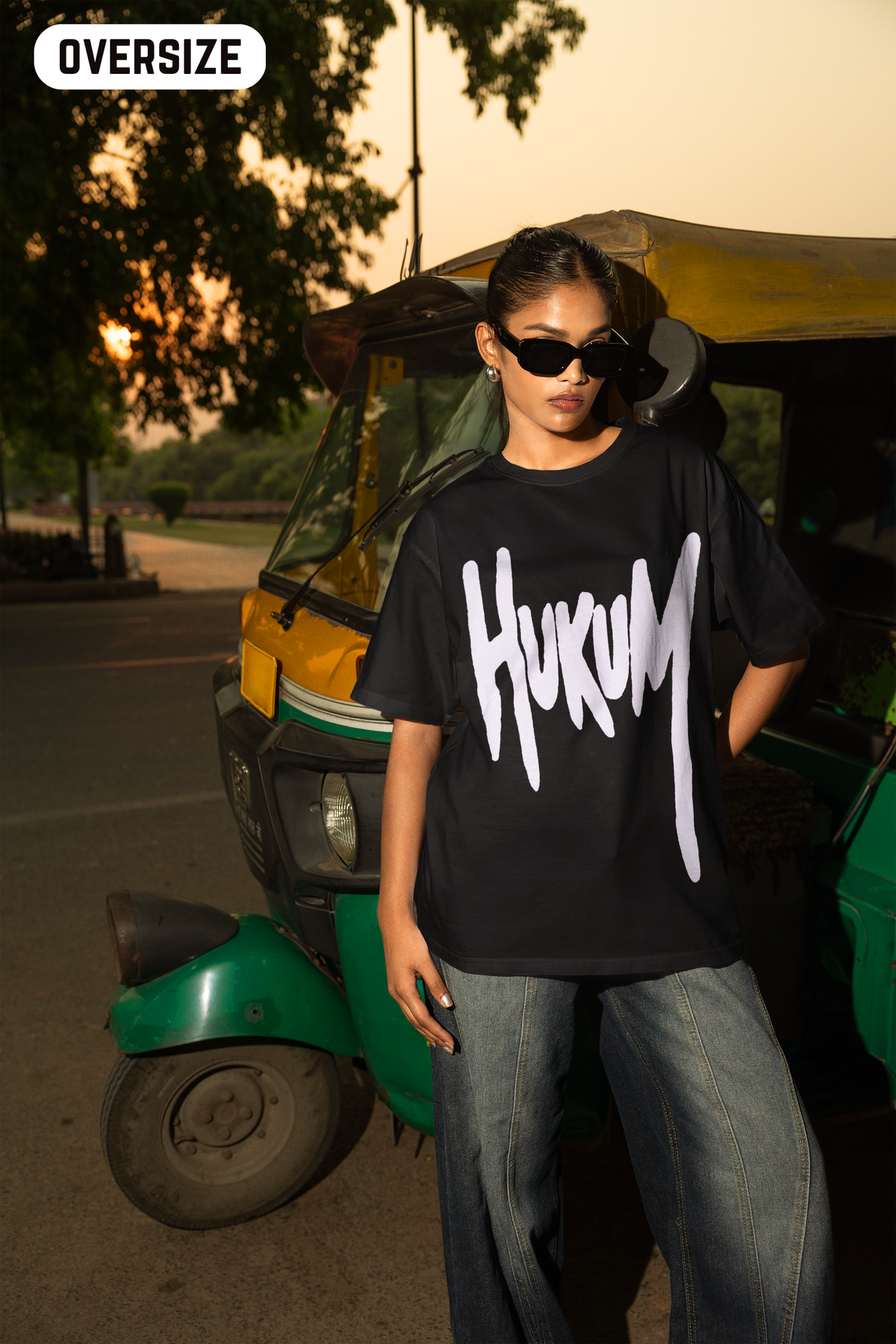 Hukum Black Edition Jailer Fan Oversized T-Shirt | Rajinikanth Anirudh Merch by AmHype