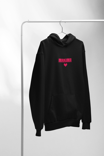 Chainsaw Man Oversized Hoodie — Makima Embroidery with Heart