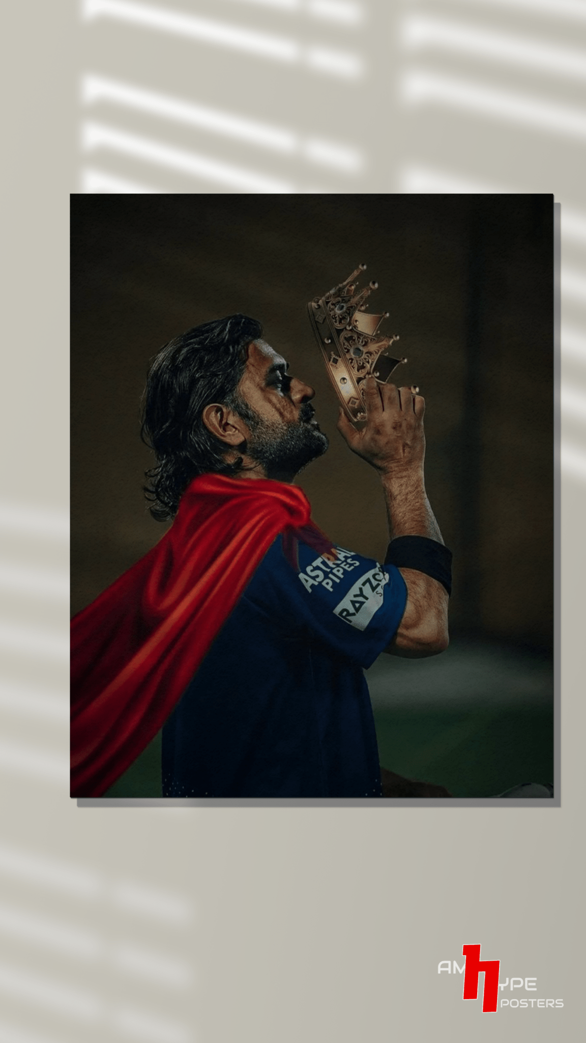 Thala M S Dhoni | Cricket | Wall Posters | A3 | A4 | Metal - amhype