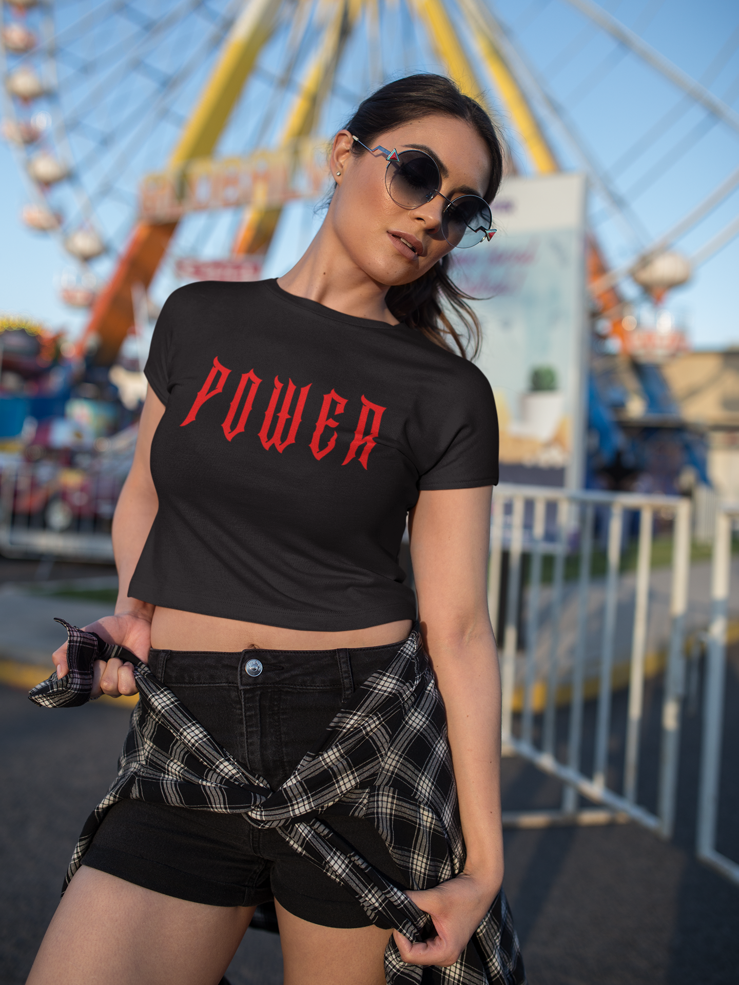 Chainsaw Man Power Baby Tee — Women’s Cropped Graphic Top (Cotton Stretch)
