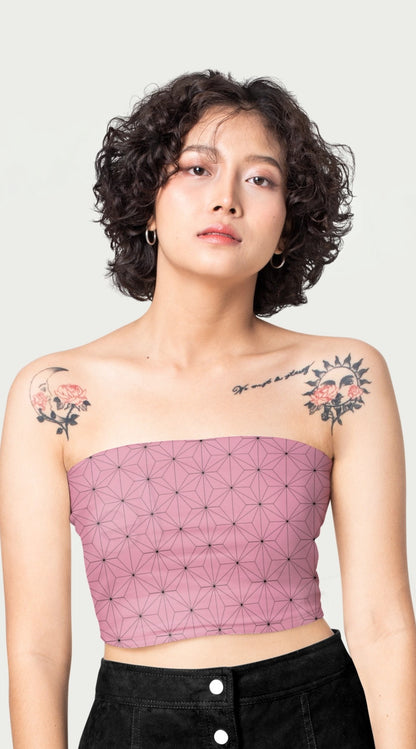 Nezuko Kamado Demon Slayer Tube Top – Anime Crop Top for Women