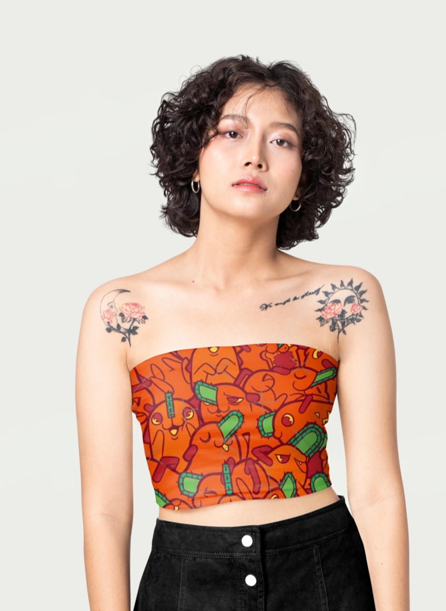 Chainsaw Man Tube Top — Pochita All-Over Print